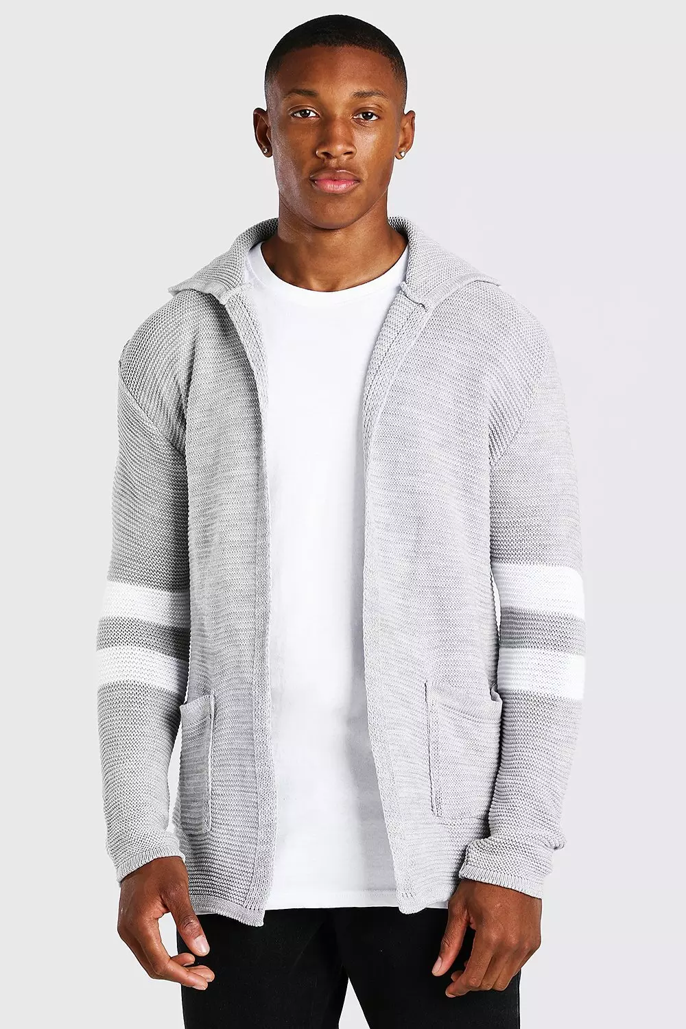 Longline cheap hooded cardigan